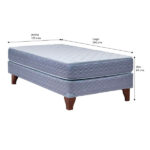 Cama Europea Celta Apolo Black / 1.5 Plazas / Base Normal - Imagen 5